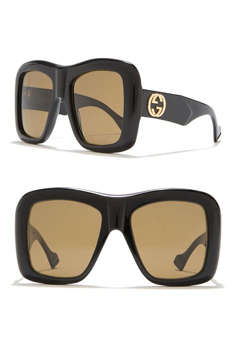 gucci oversized brown sunglasses|gucci unisex fashion 54mm sunglasses.